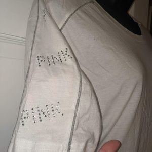 White Rimestones Tee Shirt Pink V.S New